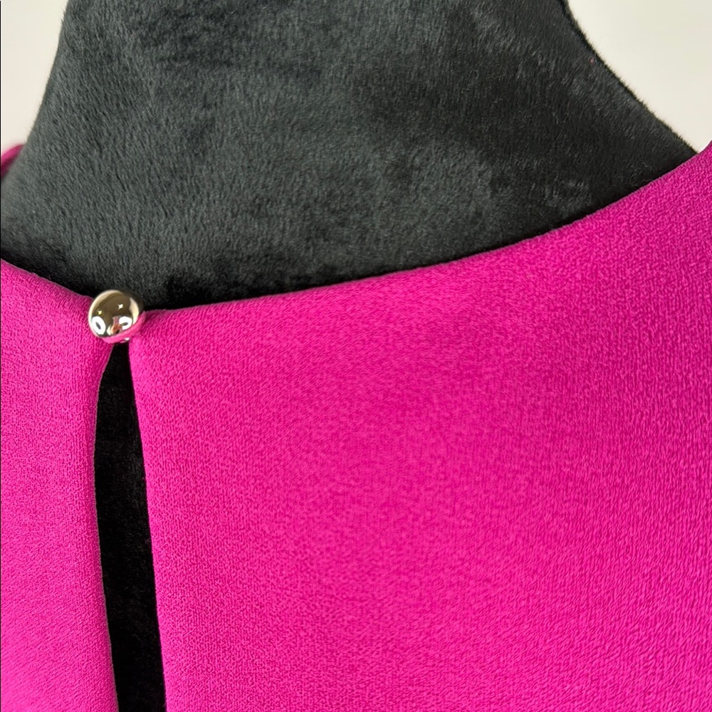 She + Sky Hot Pink Short Sleeve Shift Dress - Picture 3 of 7
